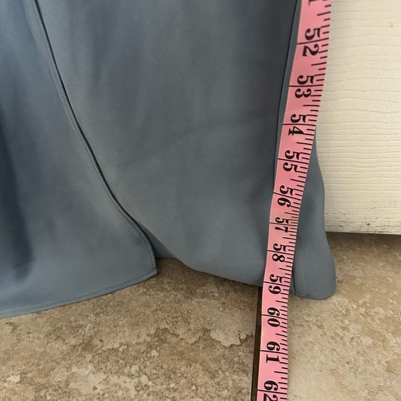 BHLDN Dylan one shoulder satin side slit gown NWT - Picture 13 of 16